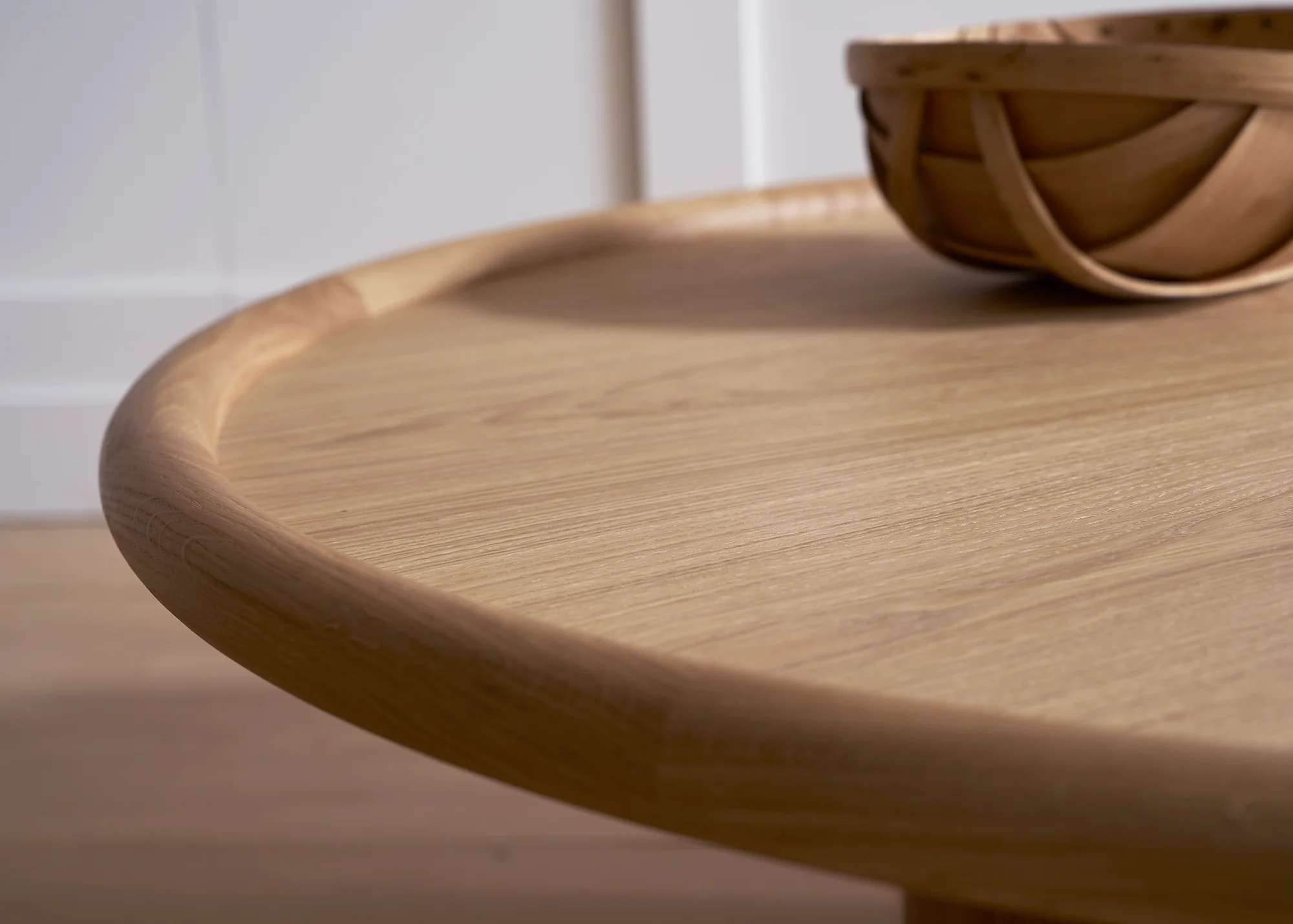 Landry coffee table circular timber - Image 3