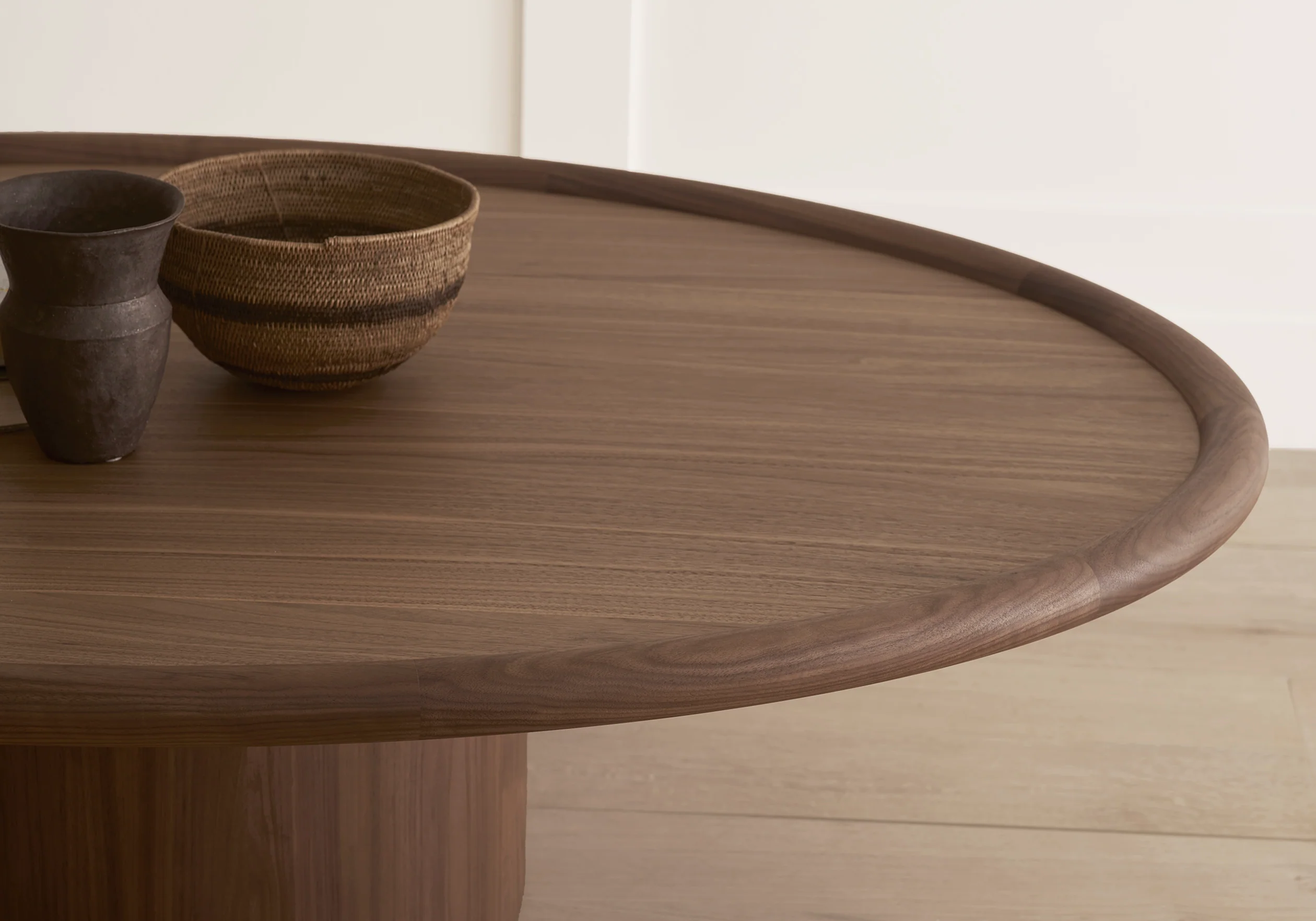 Landry coffee table elliptical timber - Image 3